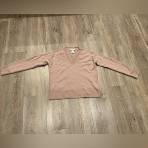 Nordstrom Signature 100% Cashmere, V-Neck Sweater, Size S